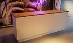 Toonbank shop balie in wit en zwart